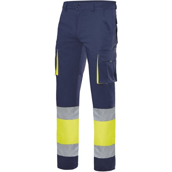 Velilla Arbeitshose Warnschutzhose mit Reflexstreifen und 6 Taschen EN ISO 20471 Kl. 1