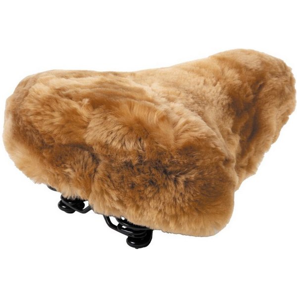 Velo Sattelbezug LAMMFELLSATTELBEZUG UNIVERSALGRÖßE CAMEL