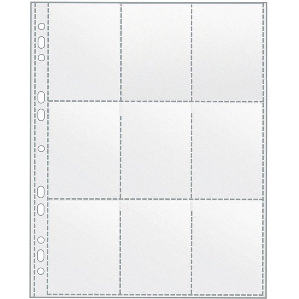 VELOFLEX Prospekthülle Sammelhüllen A4 120my glasklar mit 9 Sammlerkartentaschen (100 Stück)