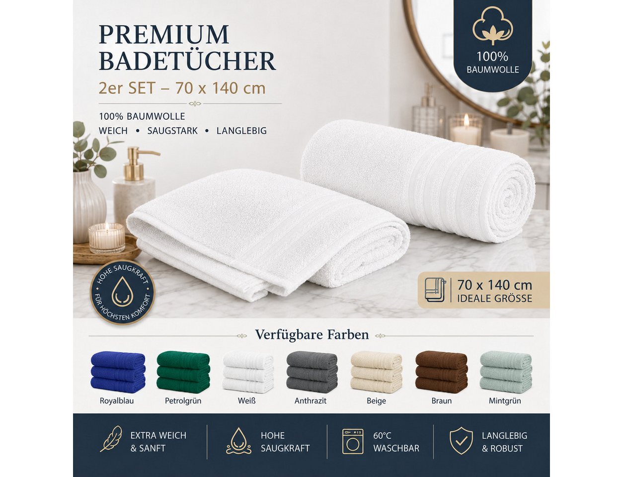 Veluna Home Badetücher – Bild 3 von 4