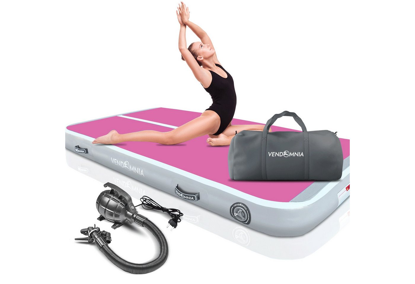 VENDOMNIA Turnmatte AIR Tracking TRACK Matte - aufblasbar, Tumbling Matte (10 cm - 20 cm hoch, mit elektrischer Pumpe, Farbwahl, Größe: 1 2 3 4 m Tumblingmatte, – Bild 4 von 5
