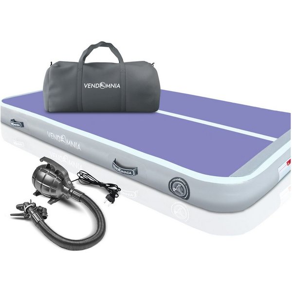 VENDOMNIA Turnmatte AIR Tracking TRACK Matte - aufblasbar, Tumbling Matte (10 cm - 20 cm hoch, mit elektrischer Pumpe, Farbwahl, Größe: 1 2 3 4 m Tumblingmatte,