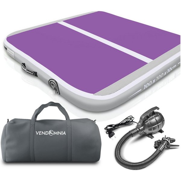 VENDOMNIA Turnmatte AIR Tracking TRACK Matte - aufblasbar, Tumbling Matte (10 cm - 20 cm hoch, mit elektrischer Pumpe, Farbwahl, Größe: 1 2 3 4 m Tumblingmatte,