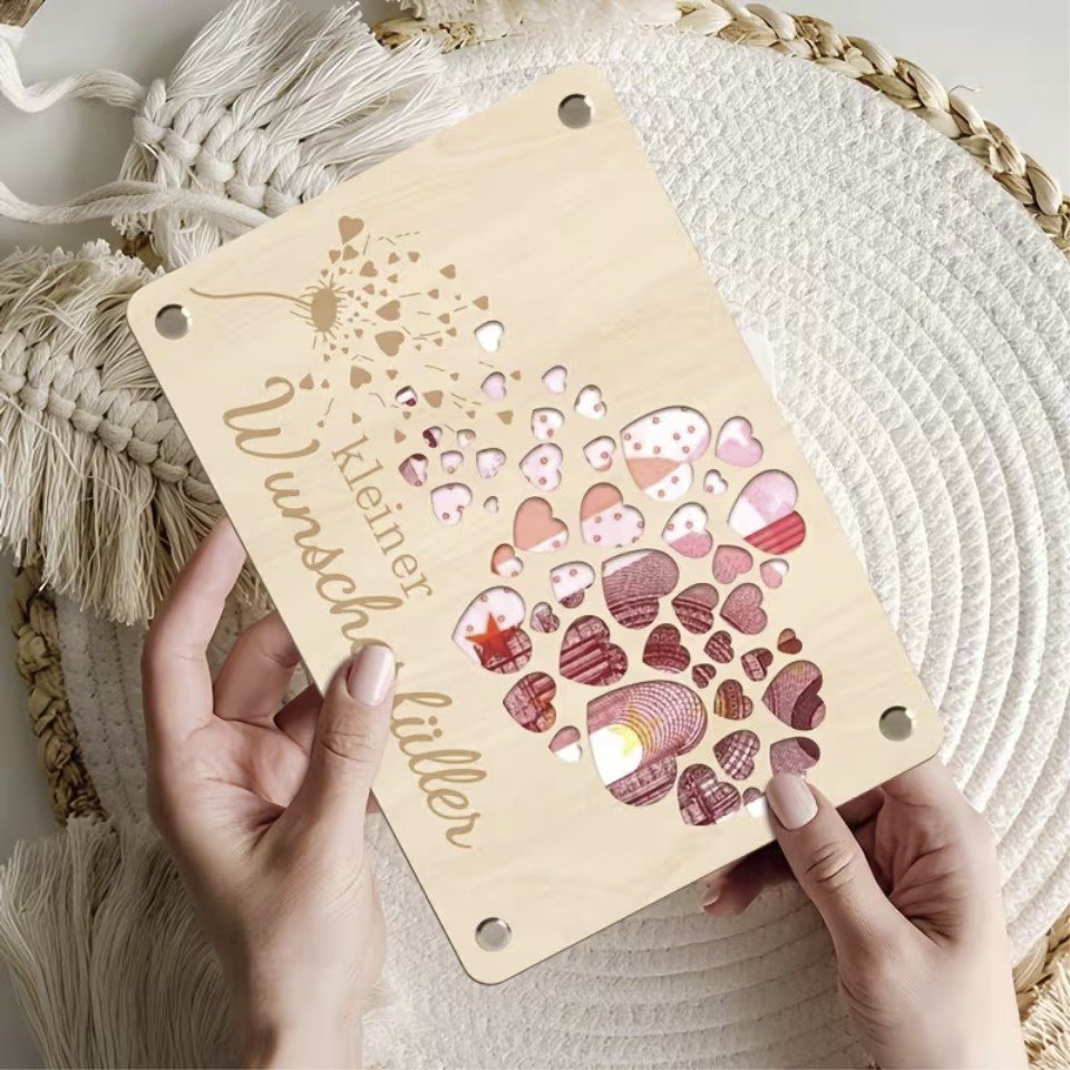 Venicce Love Geschenkbox Geldgeschenke Verpackung, Geschenke aus Holz - Geburtstagsgeschenk (1 St) – Bild 2 von 5