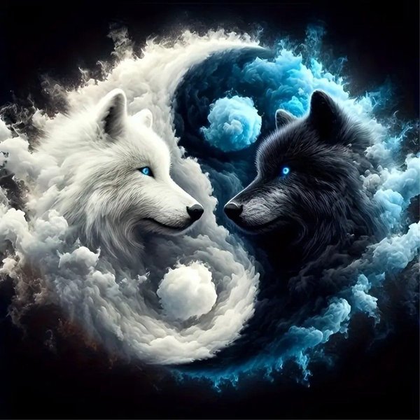Venicce Love Kreativset Diamond Painting Bilder, 5D Diamant Painting Malerei Set – Wolf