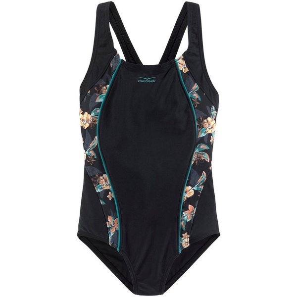 Venice Beach Badeanzug Lori Kids mit dunklem Tropendruck