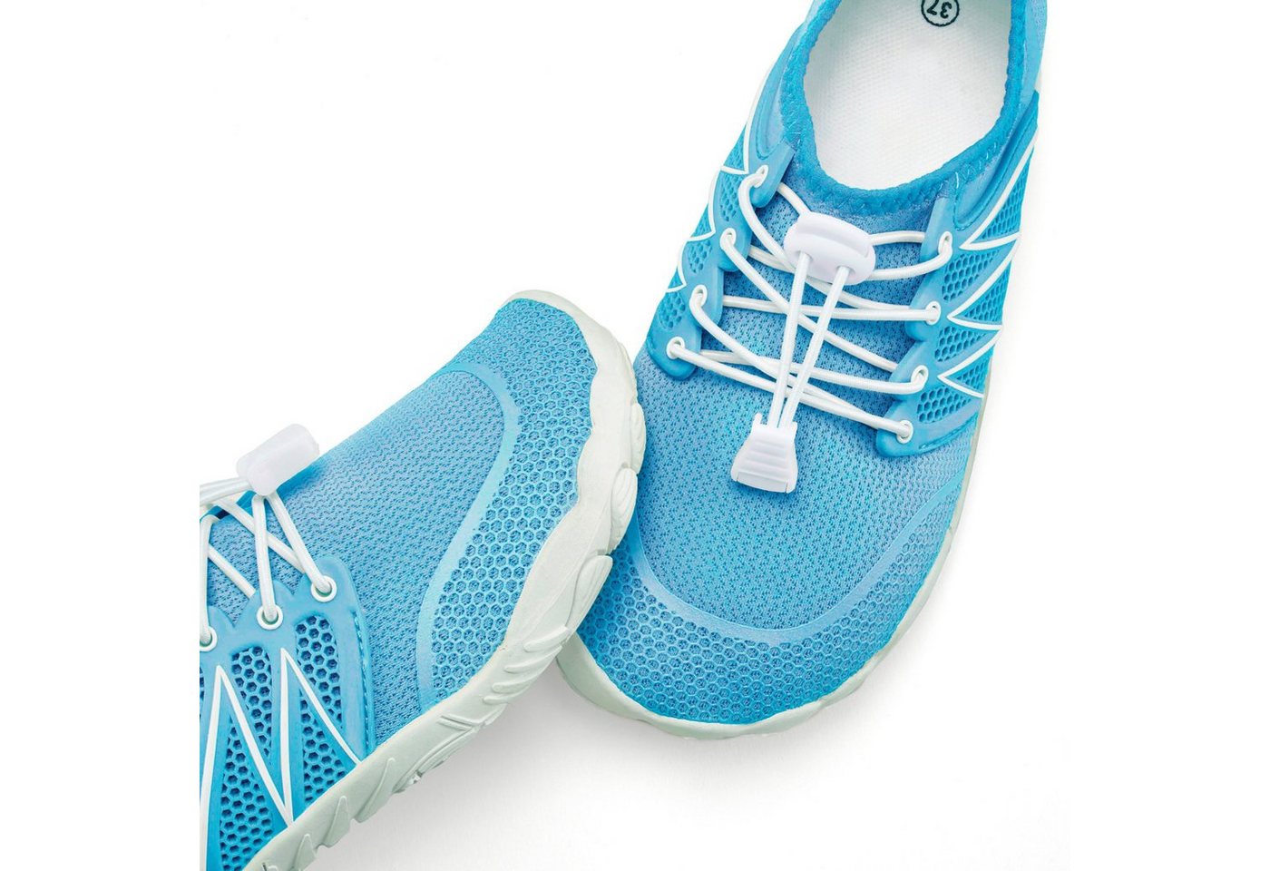Venice Beach Badelatsche, Badeschuhe, Badeschlappe, Barfußschuh, leichter Slipper Aquaschuh Wasserschuh mit elastischen Bändern, schnelltrocknend VEGAN – Bild 4 von 5