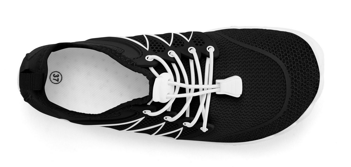 Venice Beach Badelatsche, Badeschuhe, Badeschlappe, Barfußschuh, leichter Slipper Aquaschuh Wasserschuh mit elastischen Bändern, schnelltrocknend VEGAN – Bild 3 von 5