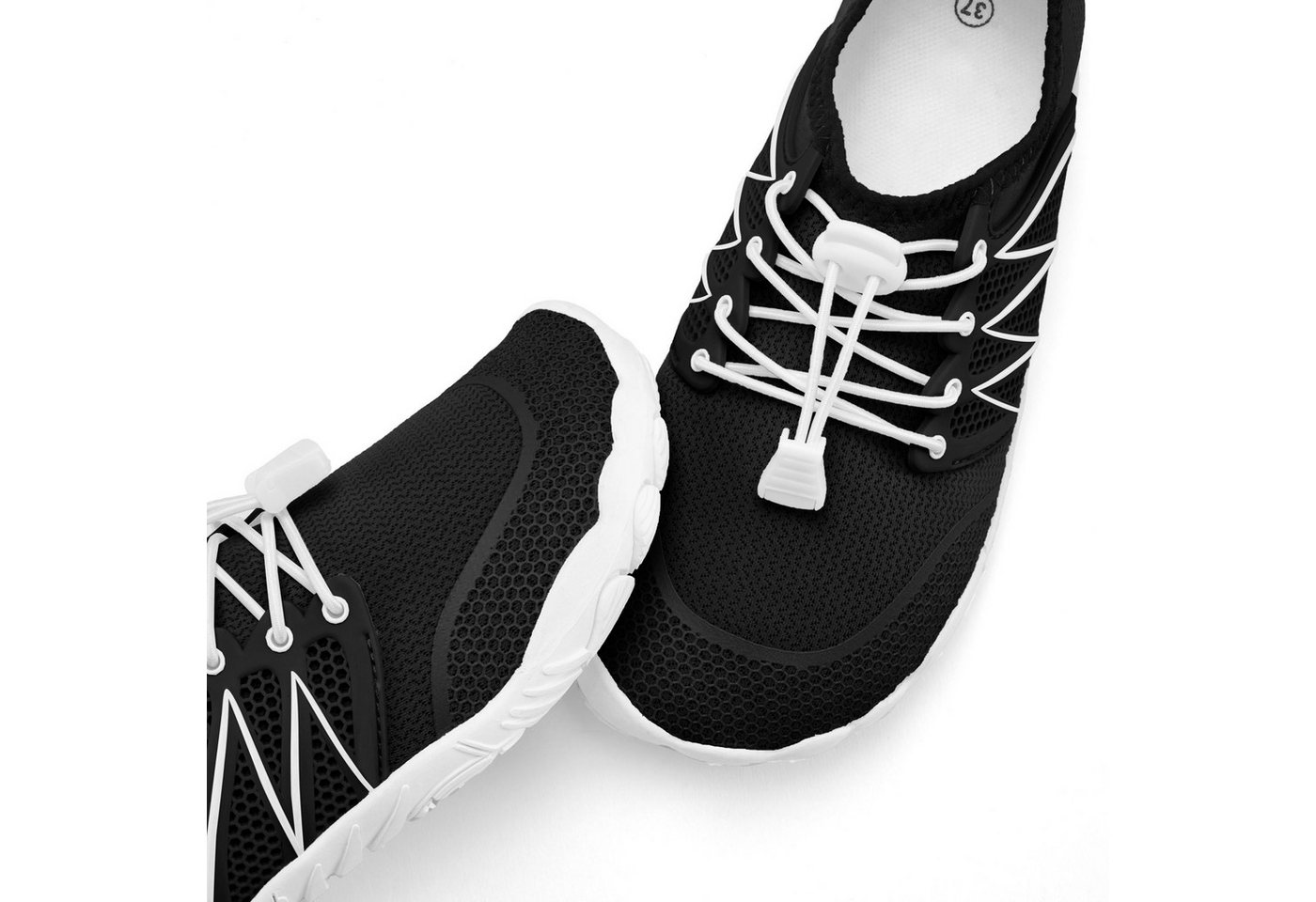Venice Beach Badelatsche, Badeschuhe, Badeschlappe, Barfußschuh, leichter Slipper Aquaschuh Wasserschuh mit elastischen Bändern, schnelltrocknend VEGAN – Bild 4 von 5