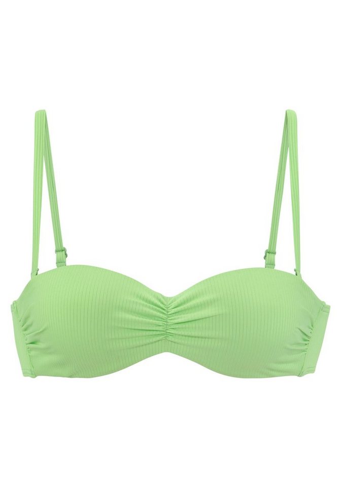 Venice Beach Bandeau-Bikini-Top Lucky, aus gerippter Strukturware – Bild 2 von 5