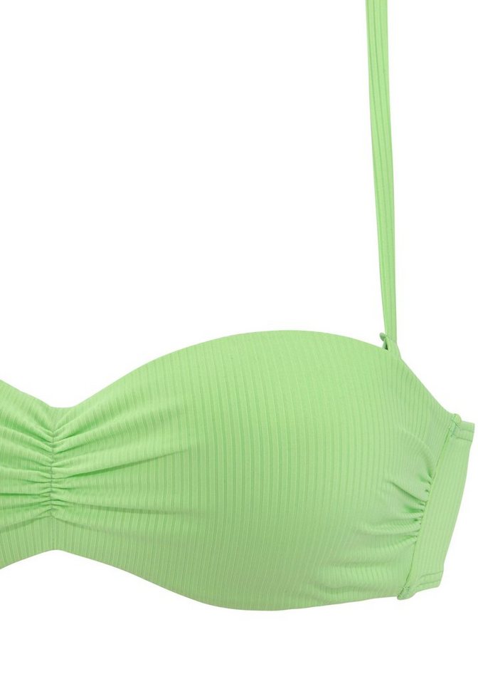 Venice Beach Bandeau-Bikini-Top Lucky, aus gerippter Strukturware – Bild 3 von 5