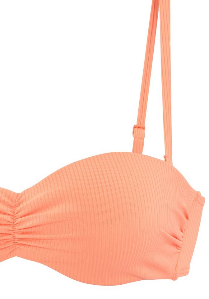 Venice Beach Bandeau-Bikini-Top Lucky, aus gerippter Strukturware – Bild 3 von 5