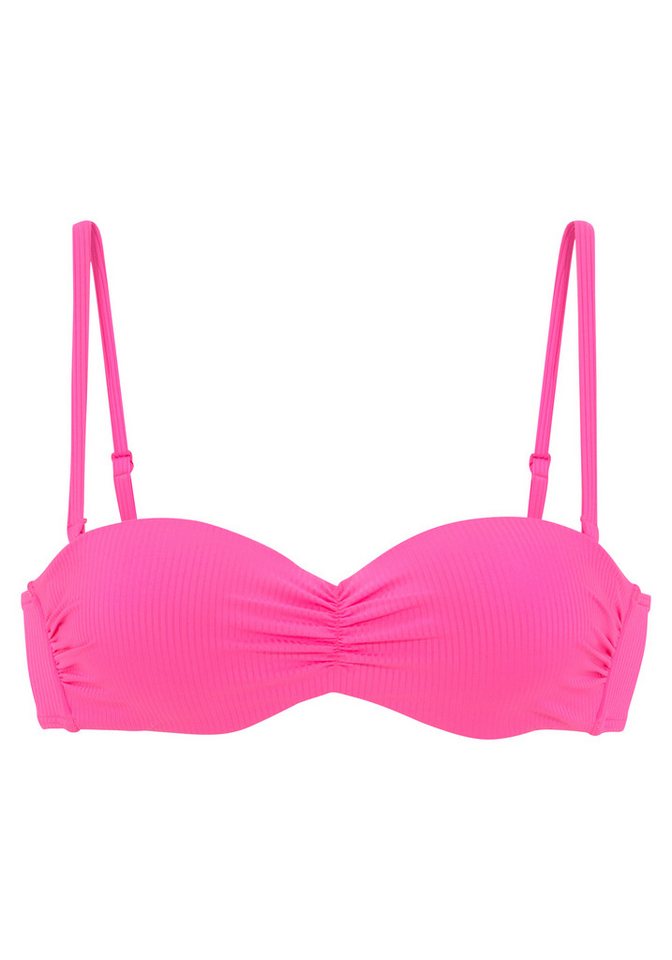 Venice Beach Bandeau-Bikini-Top Lucky, aus gerippter Strukturware – Bild 2 von 5
