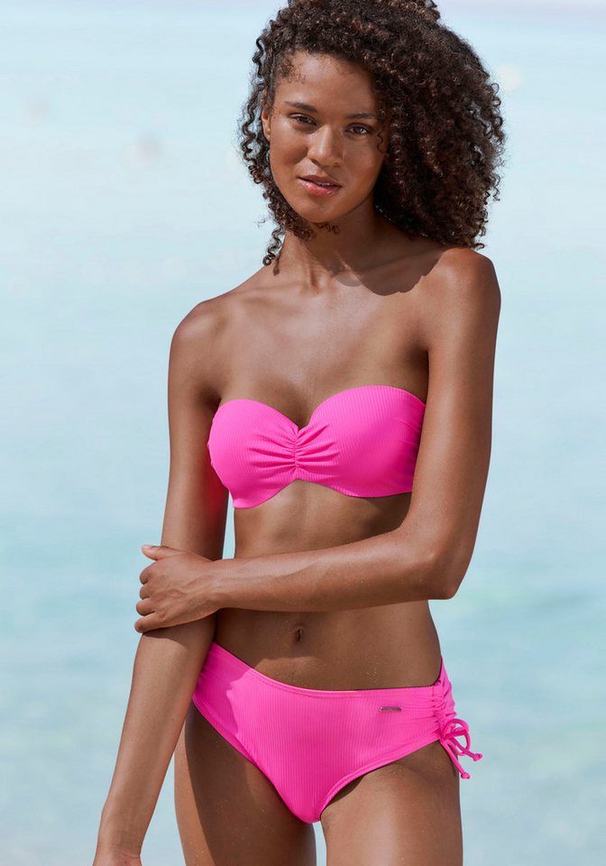 Venice Beach Bandeau-Bikini-Top Lucky, aus gerippter Strukturware – Bild 5 von 5