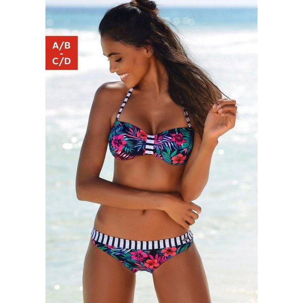 Venice Beach Bandeau-Bikini-Top Summer, mit kontrastfarbener Schlaufe