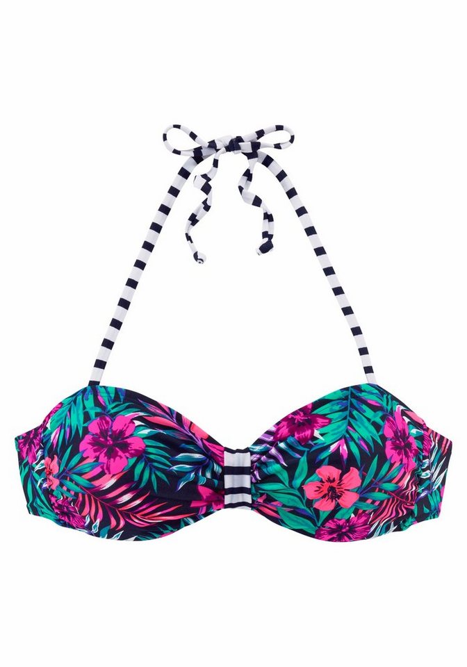 Venice Beach Bandeau-Bikini-Top Summer, mit kontrastfarbener Schlaufe – Bild 2 von 5