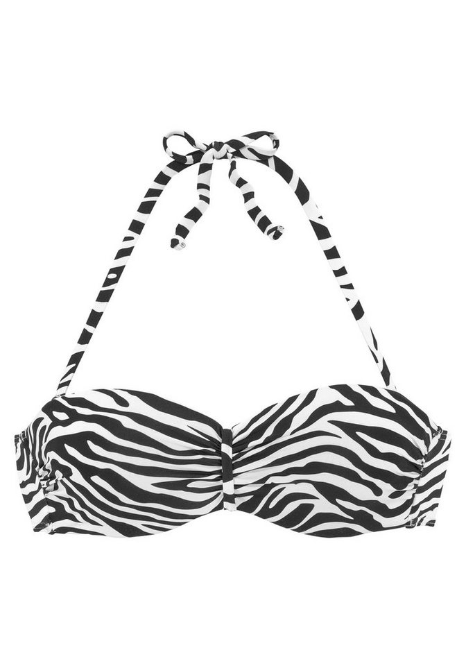 Venice Beach Bügel-Bandeau-Bikini-Top Fjella, in zweifarbiger Animal-Optik – Bild 2 von 5