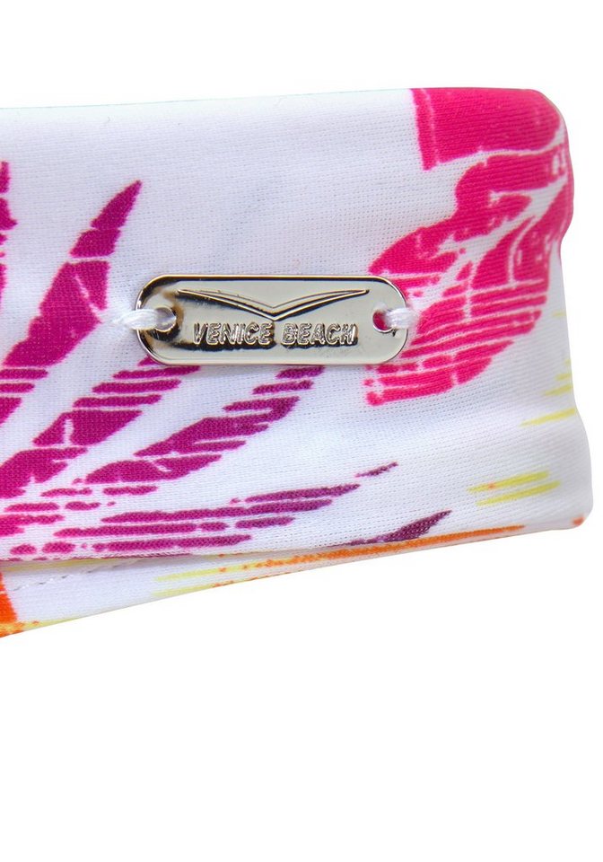 Venice Beach Bügel-Bikini trendiger Flowerprint, herausnehmbare Cups, im Nacken zu binden – Bild 3 von 5