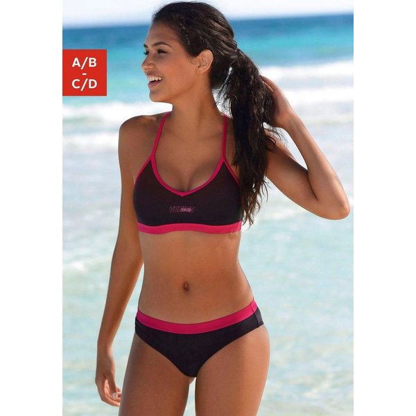 Venice Beach Bustier-Bikini mit abgetönten Details
