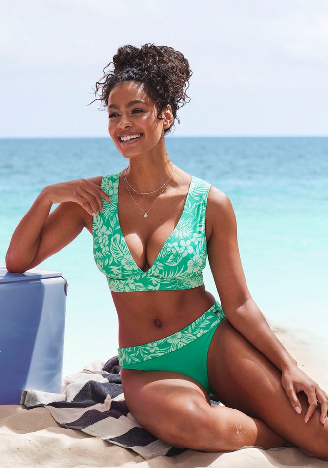 Venice Beach Bustier-Bikini-Top Moloka, mit tropischem Print – Bild 5 von 5