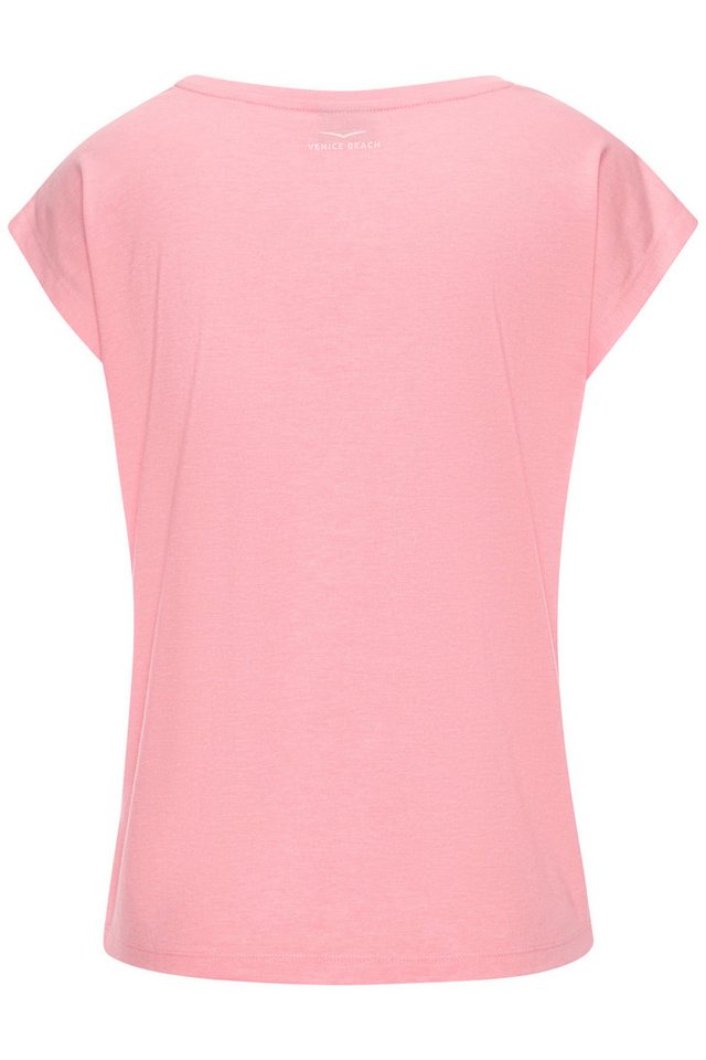 Venice Beach Kurzarmshirt mit Frontdruck, T-Shirt aus Baumwollmischung, Basic, casual – Bild 4 von 5