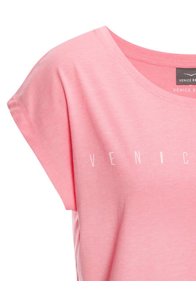 Venice Beach Kurzarmshirt mit Frontdruck, T-Shirt aus Baumwollmischung, Basic, casual – Bild 5 von 5