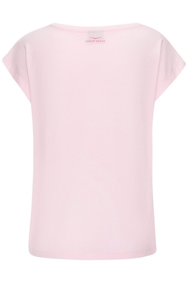 Venice Beach Kurzarmshirt mit Frontdruck, T-Shirt aus Baumwollmischung, Basic, casual – Bild 4 von 5
