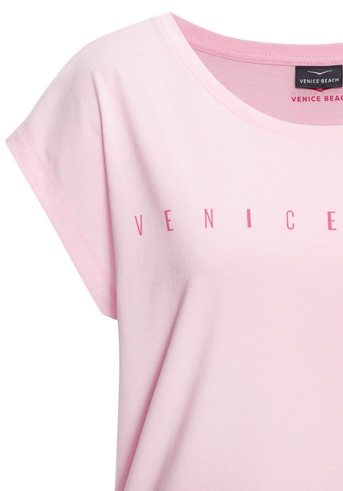 Venice Beach Kurzarmshirt mit Frontdruck, T-Shirt aus Baumwollmischung, Basic, casual – Bild 5 von 5