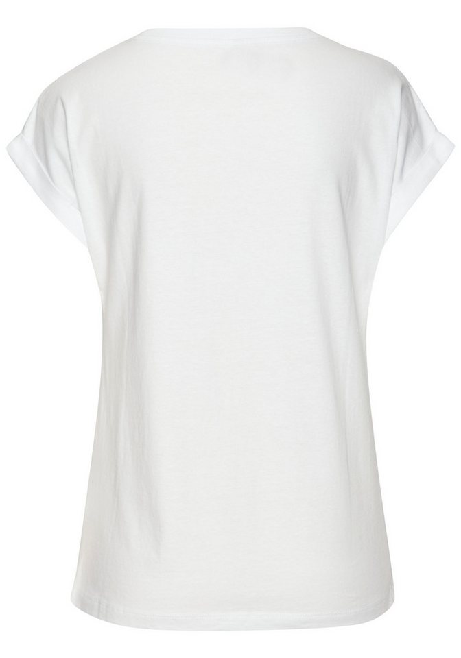 Venice Beach Kurzarmshirt mit Frontprint, T-Shirt aus Baumwolle, lockere Passform – Bild 3 von 5