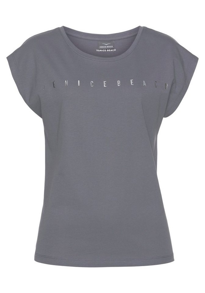 Venice Beach Kurzarmshirt mit Logoprint vorne, T-Shirt aus Baumwolle, sportlich-casual, Basic – Bild 2 von 5