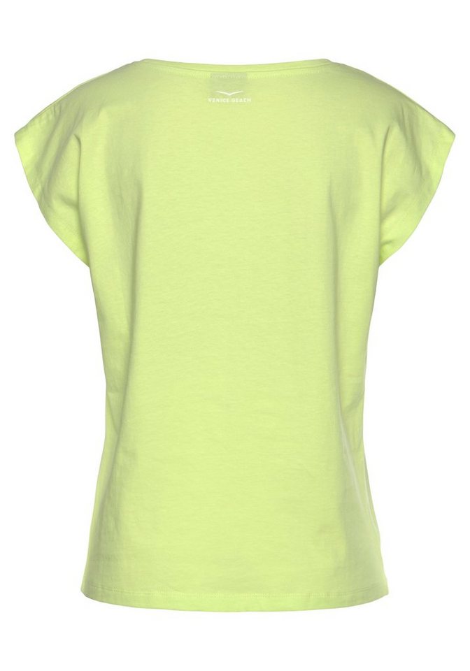 Venice Beach Kurzarmshirt mit Logoprint vorne, T-Shirt aus Baumwolle, sportlich-casual, Basic – Bild 4 von 5