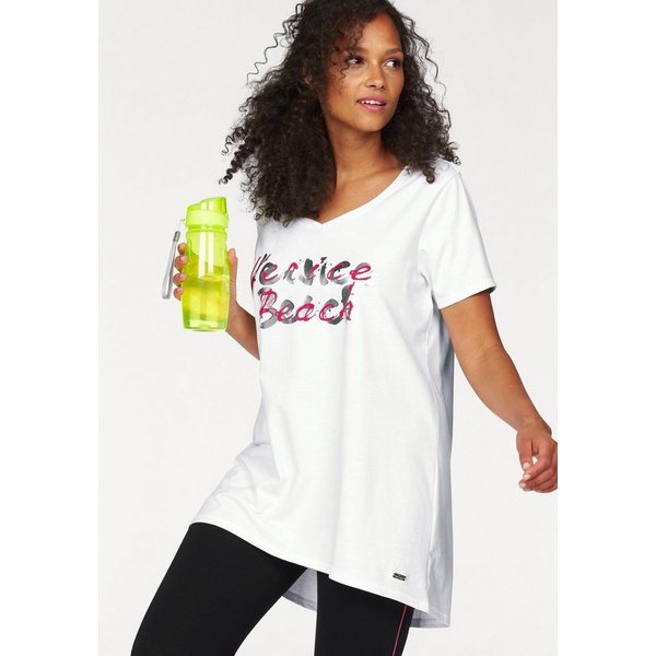 Venice Beach Longshirt Langarm, lockere Passform, mit Logodruck, herzförmiger Ausschnitt
