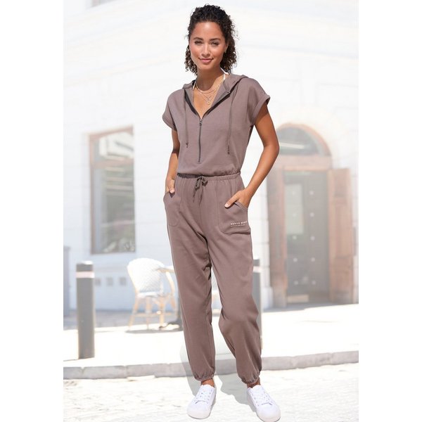 Venice Beach Overall aus Jerseyware, kurzärmliger Jumpsuit mit Taschen
