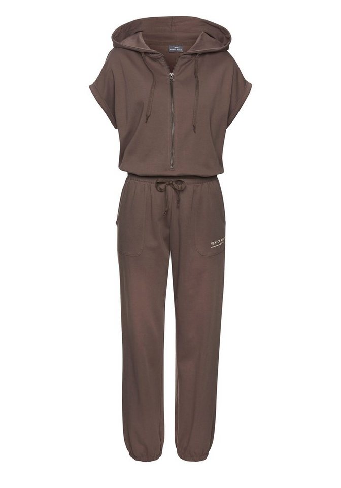 Venice Beach Overall aus Jerseyware, kurzärmliger Jumpsuit mit Taschen – Bild 2 von 5