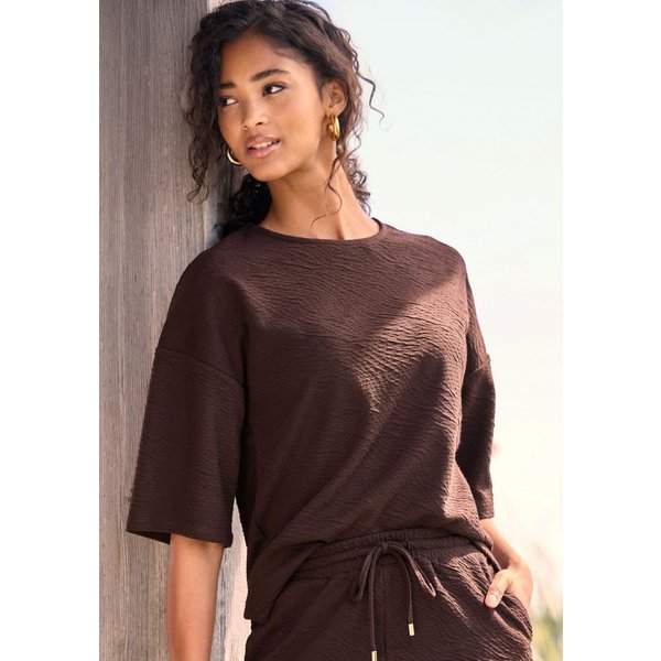 Venice Beach Rundhalsshirt aus softer Strukturware, Oversize-Shirt, Sommershirt, casual