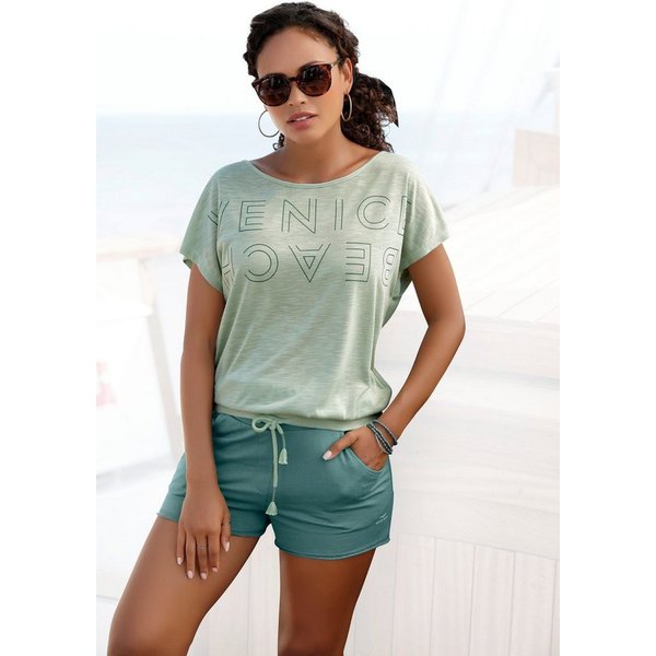 Venice Beach Rundhalsshirt mit Logoprint, T-Shirt, sommerlich-sportlicher Look
