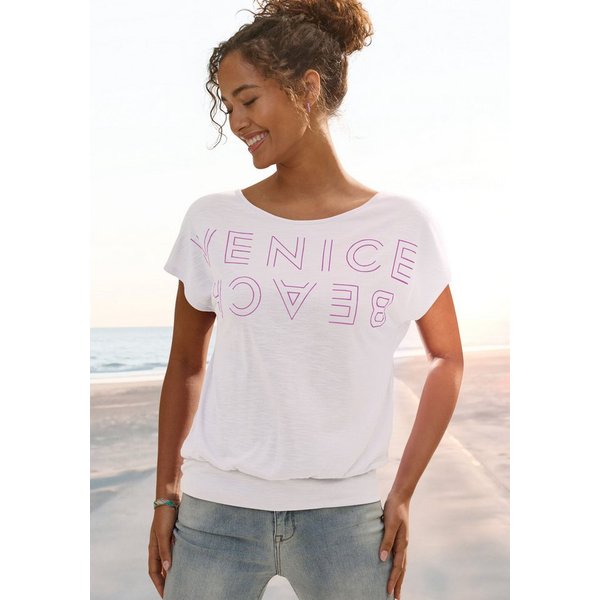 Venice Beach Rundhalsshirt mit Logoprint, T-Shirt, sommerlich-sportlicher Look