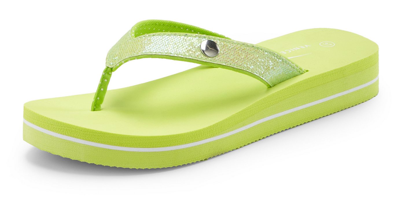 Venice Beach Sandale, Badeschuh, Badelatsche, Flip Flop, Badeschlappe, Pantolette Badezehentrenner Zehentrenner mit wasserabweisender und leichter Sohle VEGAN – Bild 2 von 5