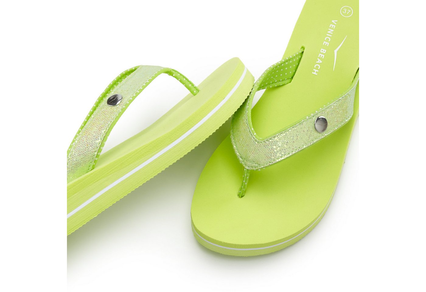 Venice Beach Sandale, Badeschuh, Badelatsche, Flip Flop, Badeschlappe, Pantolette Badezehentrenner Zehentrenner mit wasserabweisender und leichter Sohle VEGAN – Bild 5 von 5