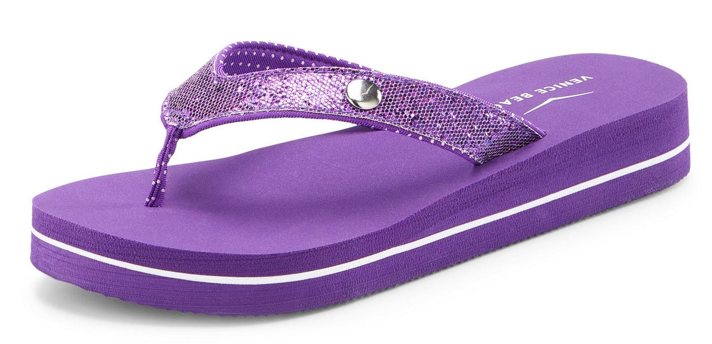 Venice Beach Sandale, Badeschuh, Badelatsche, Flip Flop, Badeschlappe, Pantolette Badezehentrenner Zehentrenner mit wasserabweisender und leichter Sohle VEGAN – Bild 2 von 5