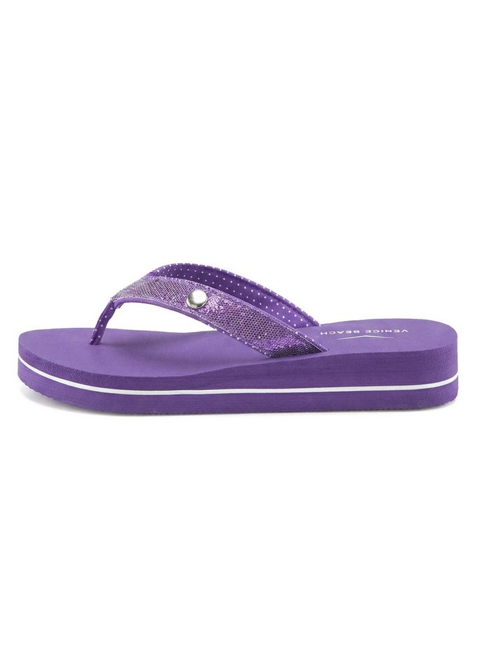 Venice Beach Sandale, Badeschuh, Badelatsche, Flip Flop, Badeschlappe, Pantolette Badezehentrenner Zehentrenner mit wasserabweisender und leichter Sohle VEGAN – Bild 3 von 5