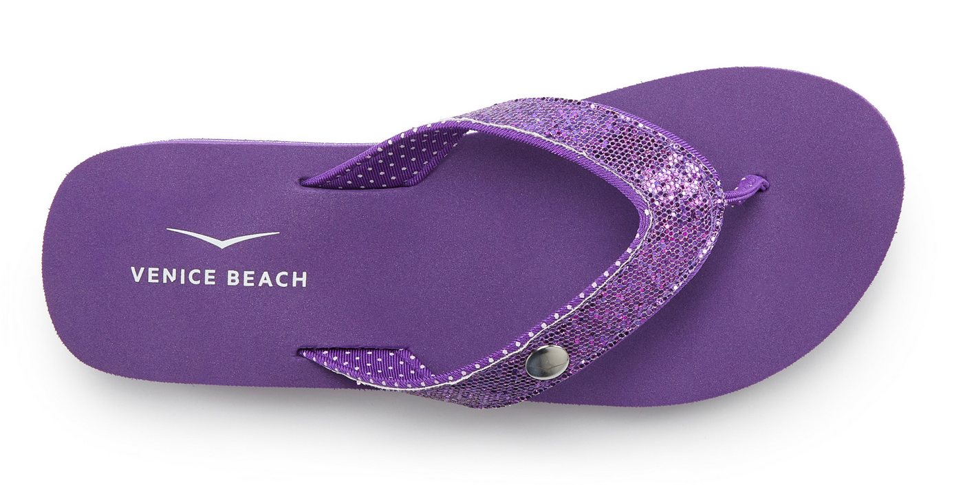 Venice Beach Sandale, Badeschuh, Badelatsche, Flip Flop, Badeschlappe, Pantolette Badezehentrenner Zehentrenner mit wasserabweisender und leichter Sohle VEGAN – Bild 4 von 5