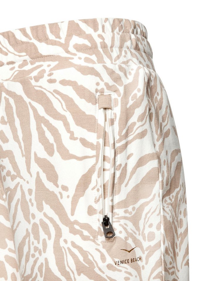 Venice Beach Sweathose aus weichem, angenehmen Sweat mit Animalprint, Jogginghose, sportlich-casual – Bild 4 von 5