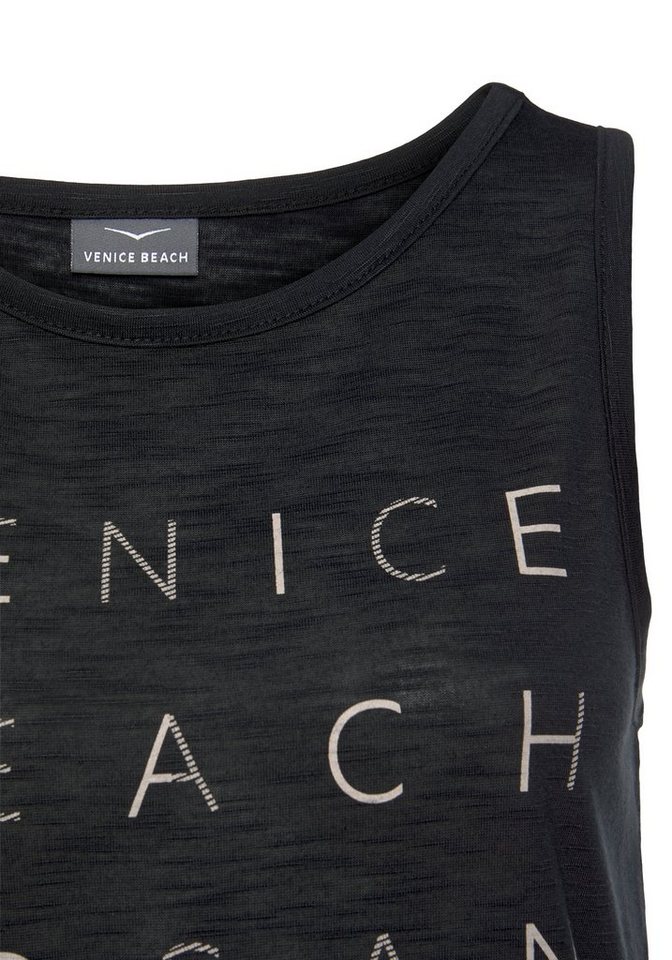 Venice Beach Tanktop aus weicher Slubware mit Logoprint Jerseytop mit breiten Trägern, Sommertop, lockeres Trägertop – Bild 5 von 5