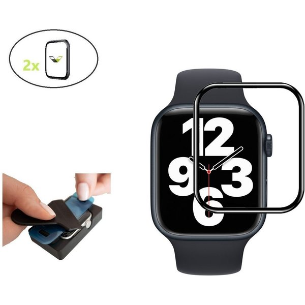 Ventarent Displayschutzfolie Schutzglas Schutzfolie mit Aufbringhilfe für Apple Watch Series 6 44 mm, Apple Watch Series 5 44 mm, Apple Watch Series 4 44 mm, Ap