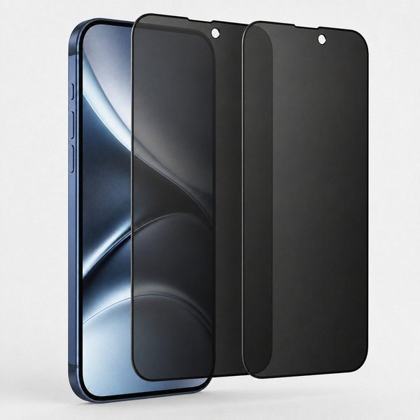Ventarent Displayschutzglas Privacy Schutzglas für iPhone 15 Serie für Apple iPhone 15 Pro, 2er Set, 2 Stück, 9H Hartglas, oleophobe Beschichtung, casefreundlic