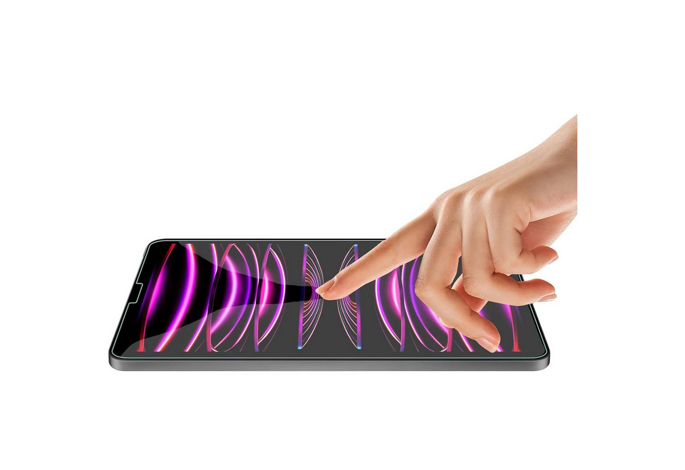 Ventarent Displayschutzglas Schutzglas, Schutzfolie Panzer Folie für iPad Pro 12,9" 6. Gen für iPad Pro 12,9" (6. Generation, 2022), iPad Pro 12,9" (1. Generati – Bild 3 von 5