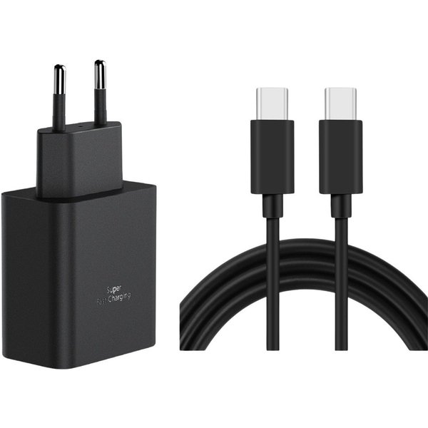 Ventarent Ladegerät, Ladekabel für Samsung Galaxy S26 S25 S24 S23 S22 S21 USB C USB-Ladegerät (3000 mA, Set, 2-tlg., 1x Adapter USB-C 45 Watt + 1x Ladekabel USB