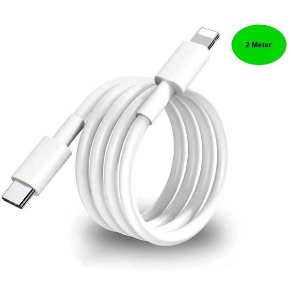 Ventarent Ladekabel passt für iPhone 14 13 12 11 Pro Max mini X XR XS iPad Autoladekabel, Lightning, USB-C (200 cm), 2 Meter Schnellladekabel