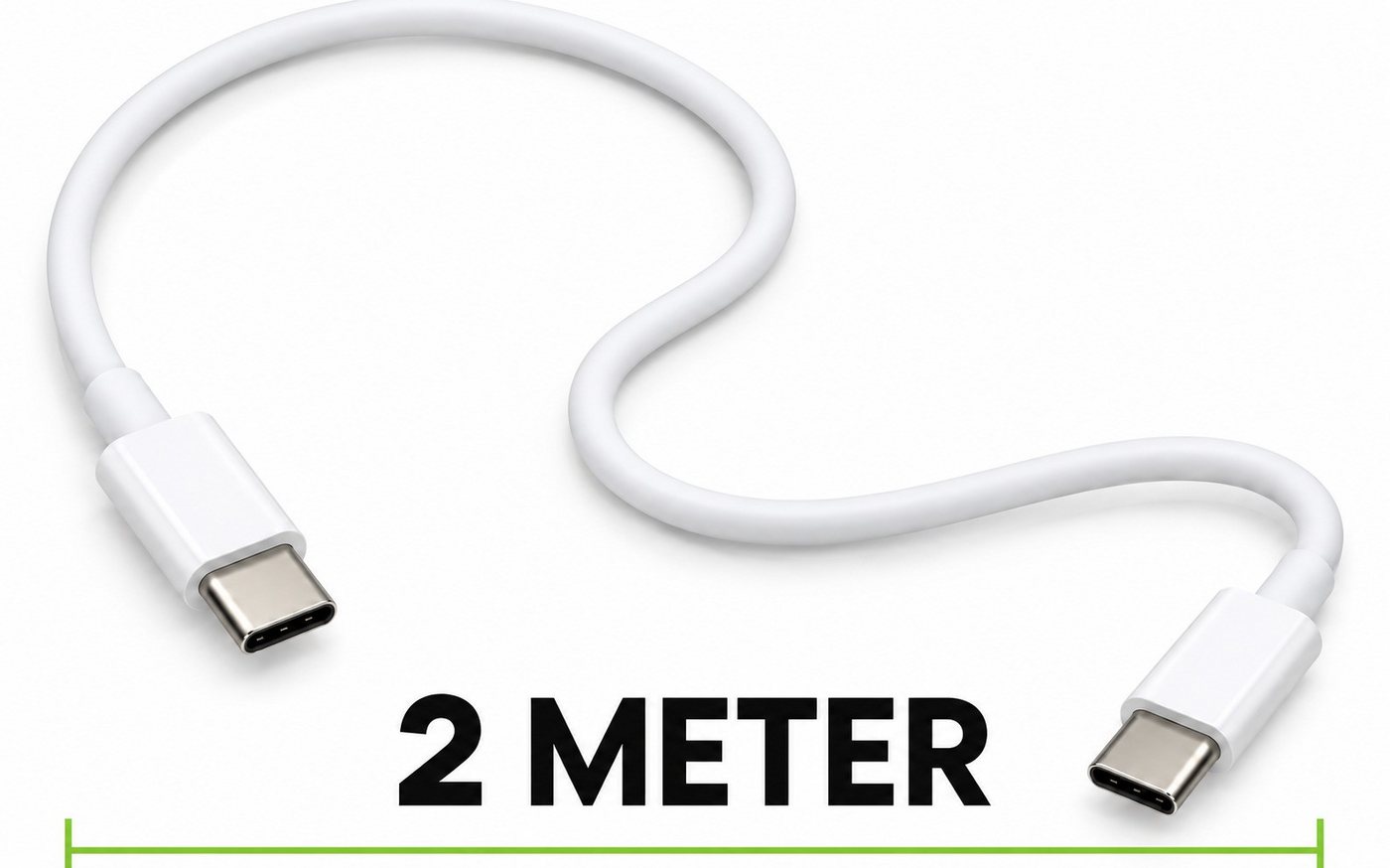 Ventarent USB-C für Apple iPhone 15–18, iPad & Samsung Galaxy Smartphone-Kabel, USB-C, USB-C (200 cm), Lade- und Datenkabel – Bild 5 von 5